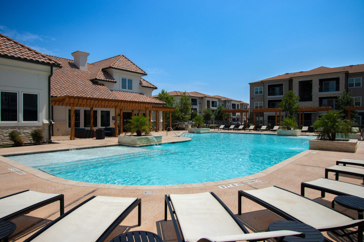 Baytown Commercial Pool Project - Custom Outdoor Living by Texas Turf Tenders