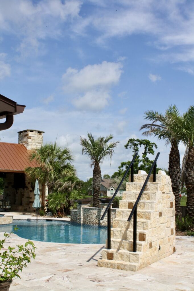Jordan Ln Outdoor Living Project - Custom Pool and more by Texas Turf Tenders