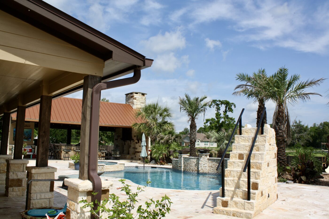 Jordan Ln Outdoor Living Project - Custom Pool and more by Texas Turf Tenders