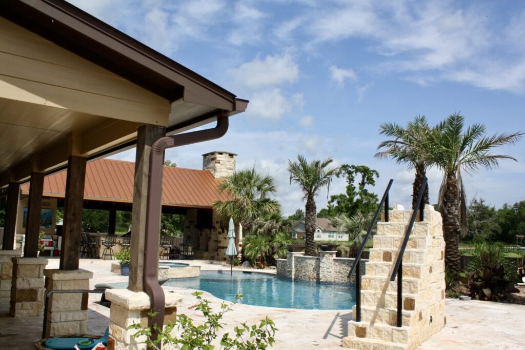 Jordan Ln Outdoor Living Project - Custom Pool and more by Texas Turf Tenders