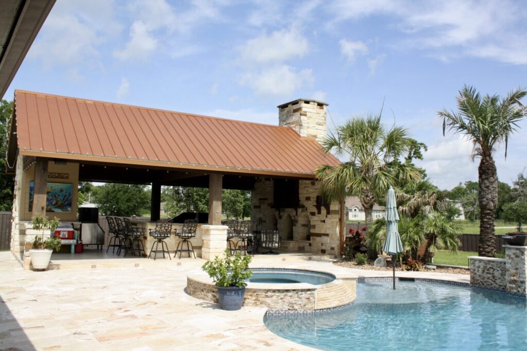 Jordan Ln Outdoor Living Project - Custom Pool and more by Texas Turf Tenders
