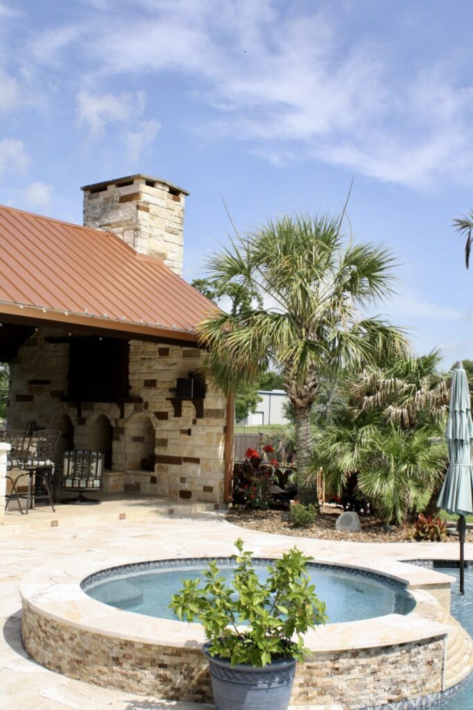 Jordan Ln Outdoor Living Project - Custom Pool and more by Texas Turf Tenders