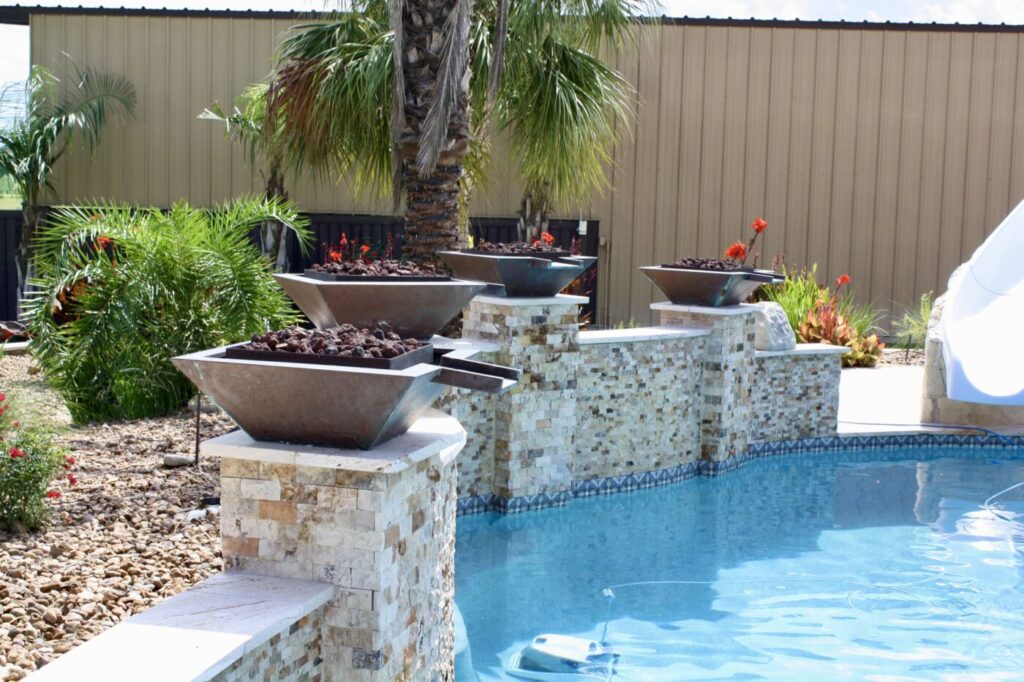 Jordan Ln Outdoor Living Project - Custom Pool and more by Texas Turf Tenders