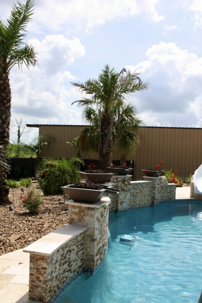 Jordan Ln Outdoor Living Project - Custom Pool and more by Texas Turf Tenders