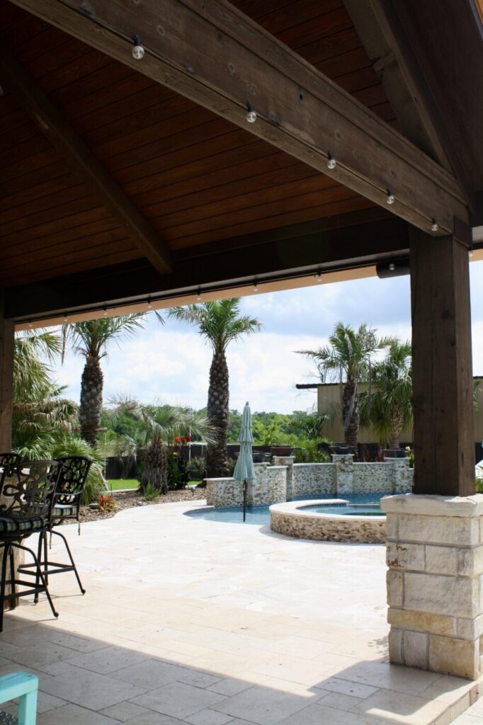 Jordan Ln Outdoor Living Project - Custom Pool and more by Texas Turf Tenders