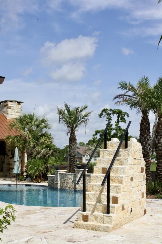 Jordan Ln Outdoor Living Project - Custom Pool and more by Texas Turf Tenders
