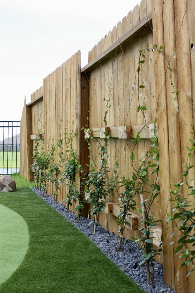 Texas Turf Tenders installed a geometric lap pool with a clean 6×6 tile finish. Spray decking offers a safe, polished surface, while a custom turf putting green adds a playful and personal touch.