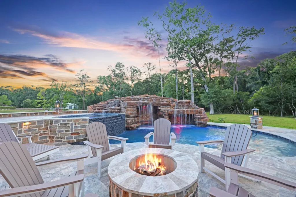 fire features houston texas outdoor living