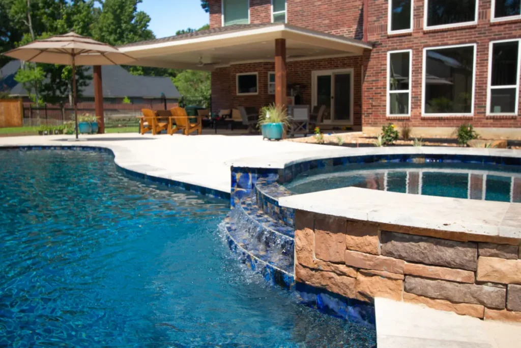 porcelain vs natural stone decking Houston